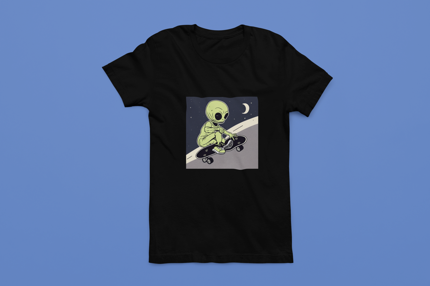 Alien Skateboarder Tees
