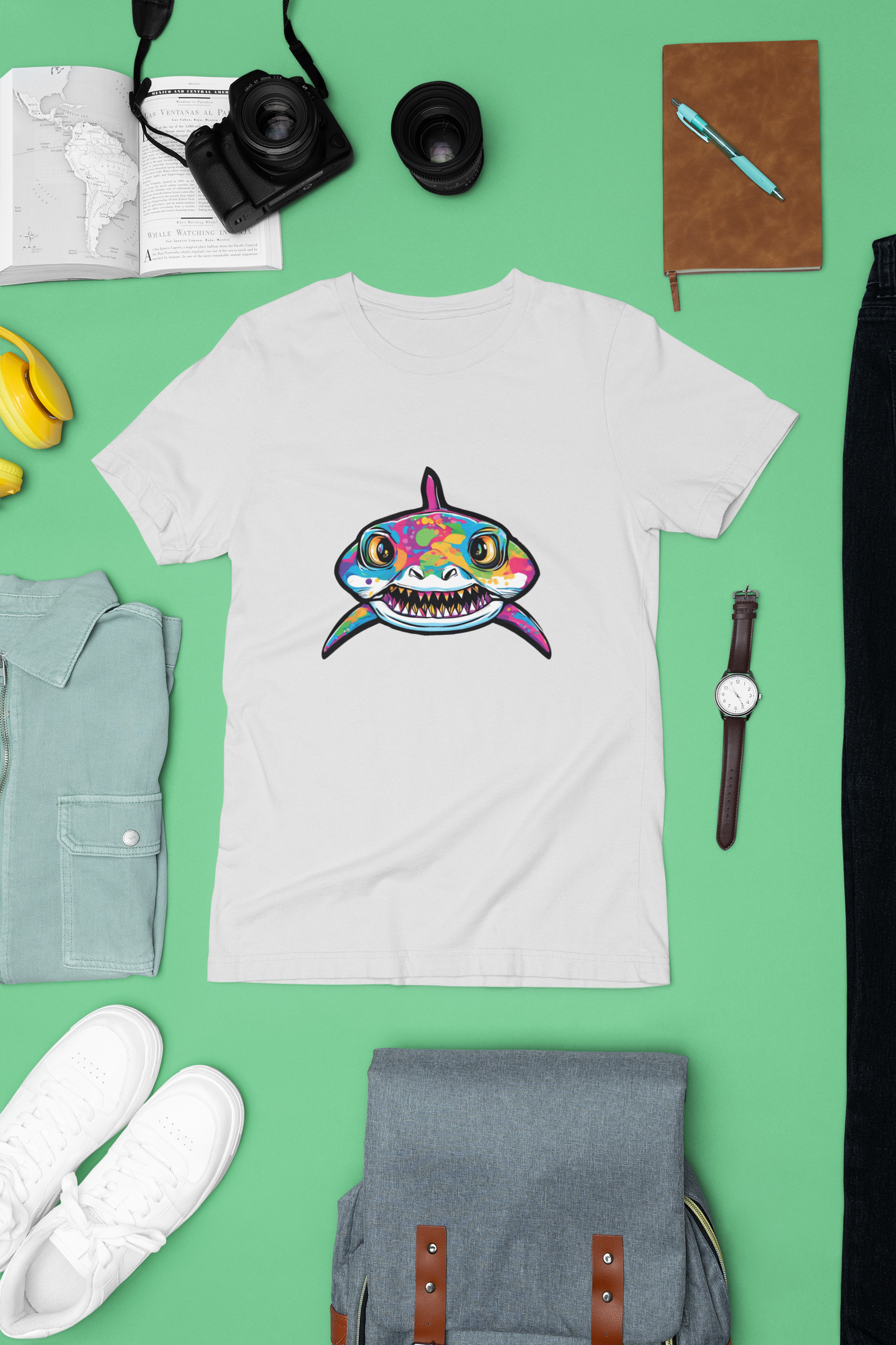 Vibrant in your Face Shark