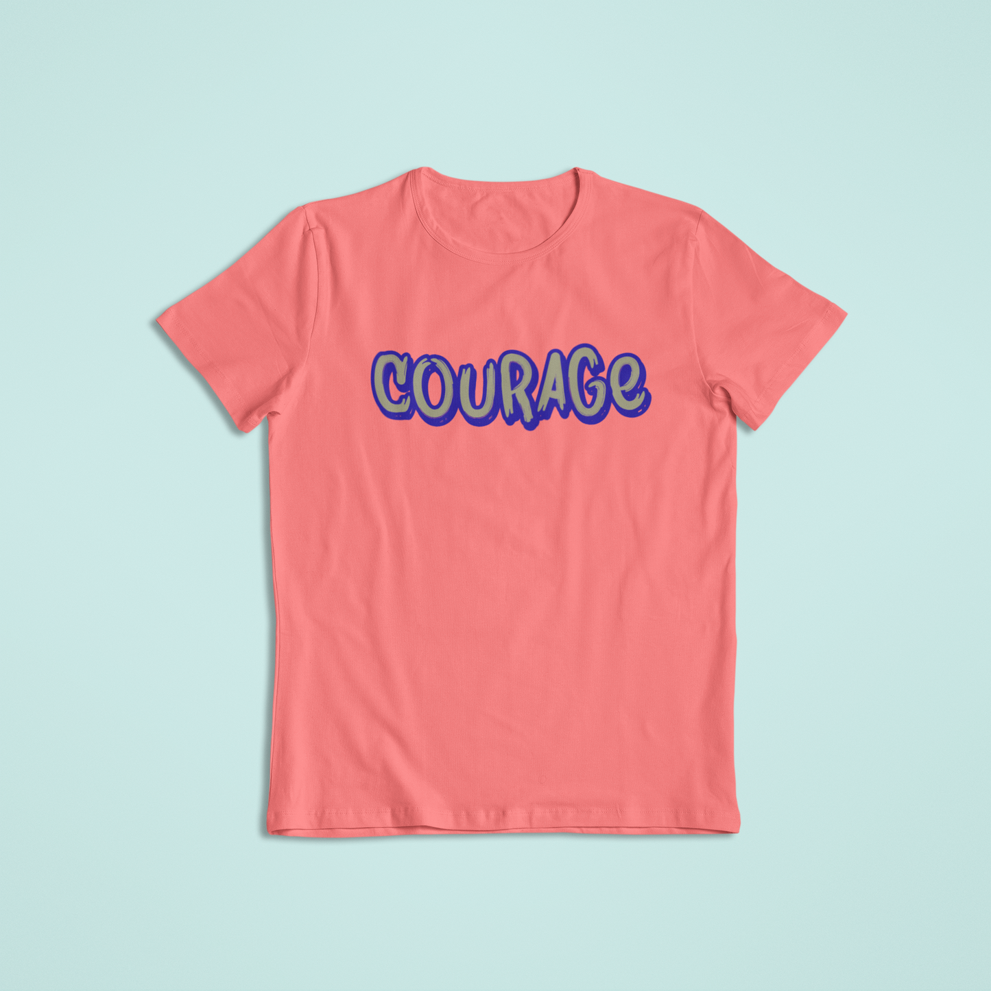 Courage Shirt or Hoodie – Inspirational Word Graphic – Short Sleeve, Long Sleeve, Hoodie – Unisex S–2XL