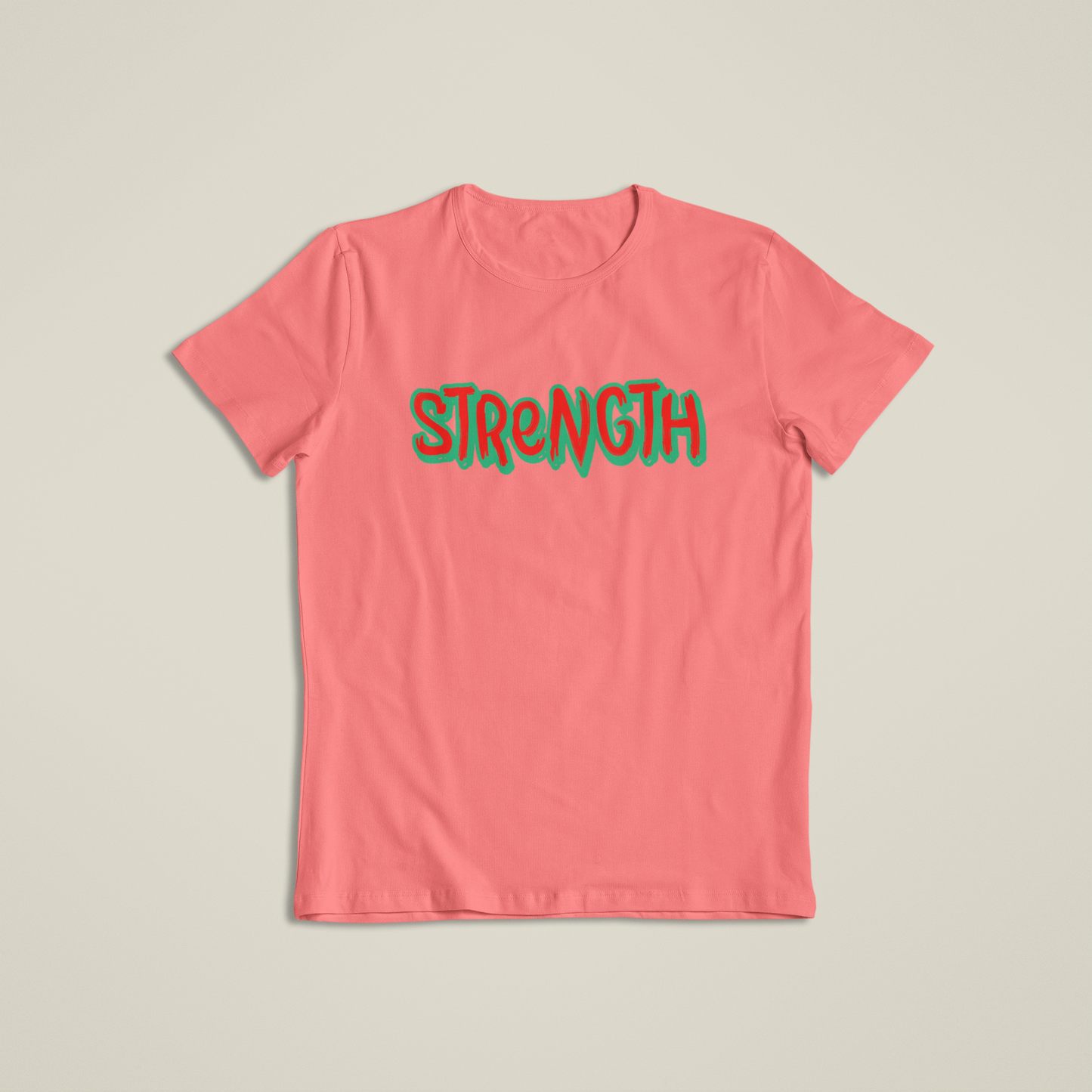 Strength Graphic T-Shirt or Hoodie – Bold Motivational Word Design – Short Sleeve, Long Sleeve, or Hoodie