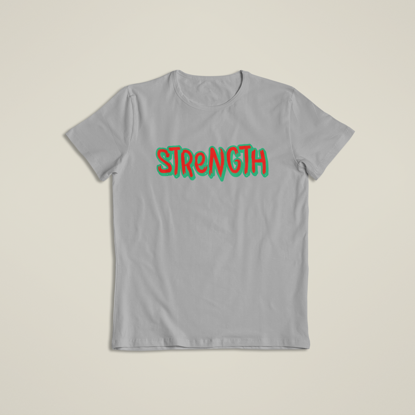 Strength Graphic T-Shirt or Hoodie – Bold Motivational Word Design – Short Sleeve, Long Sleeve, or Hoodie