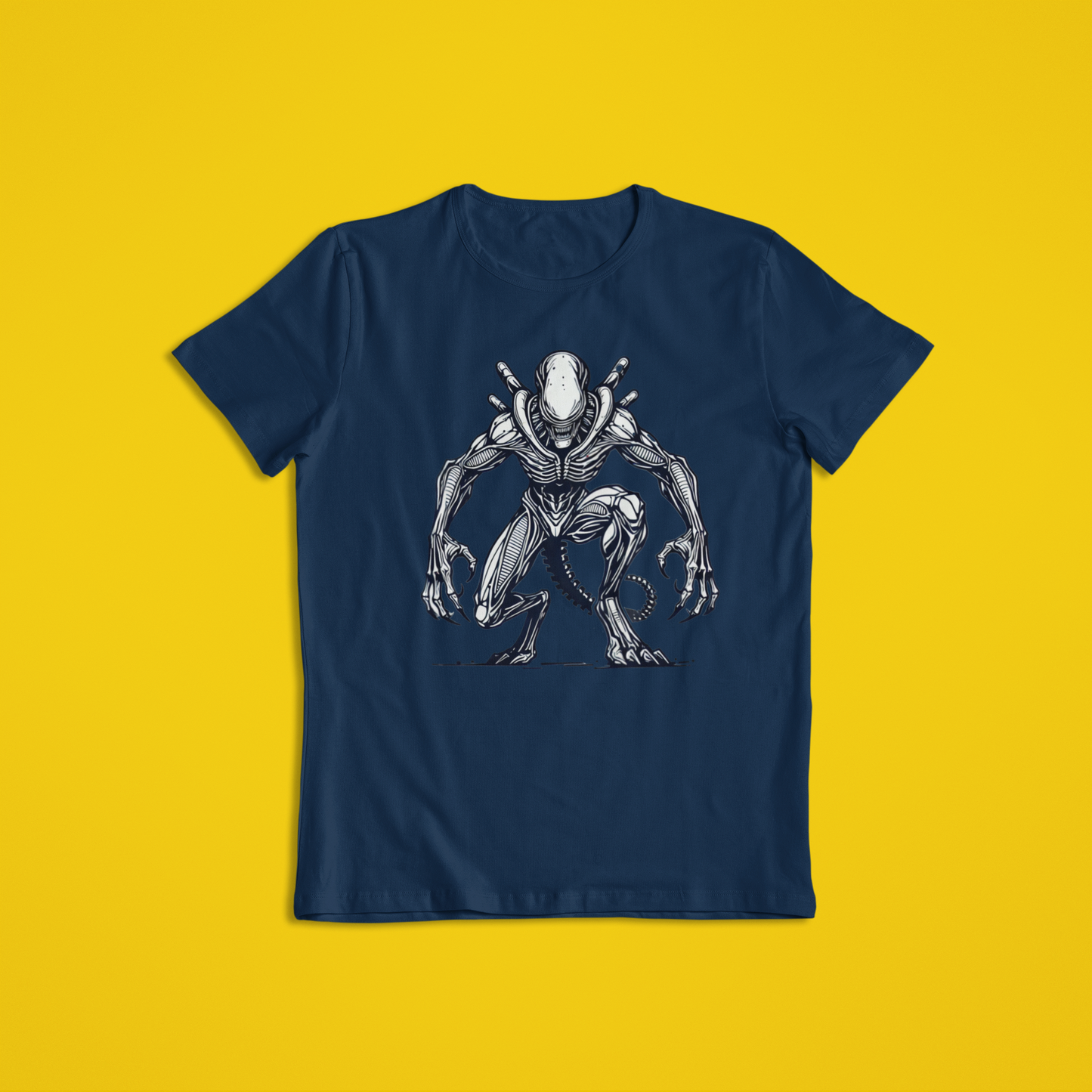 Fierce Line Art Alient Tshirts and Hoodies