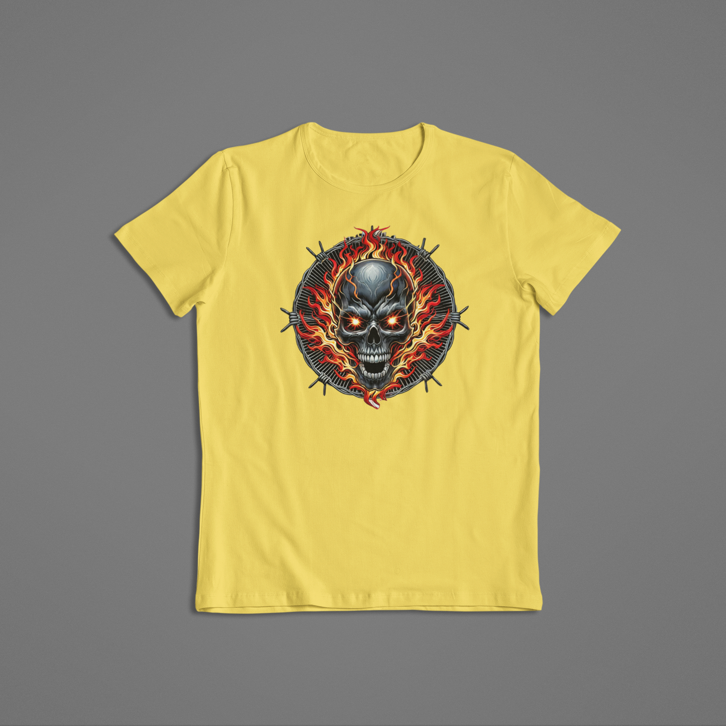 Barbed Wire Skull Tee and Hoodies