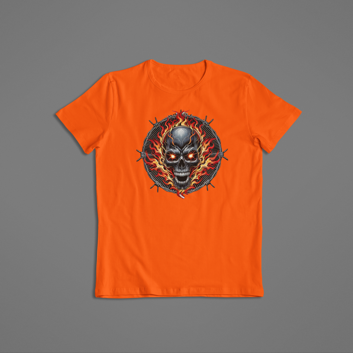 Barbed Wire Skull Tee and Hoodies