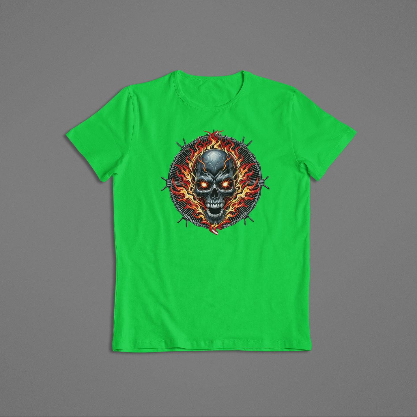 Barbed Wire Skull Tee and Hoodies
