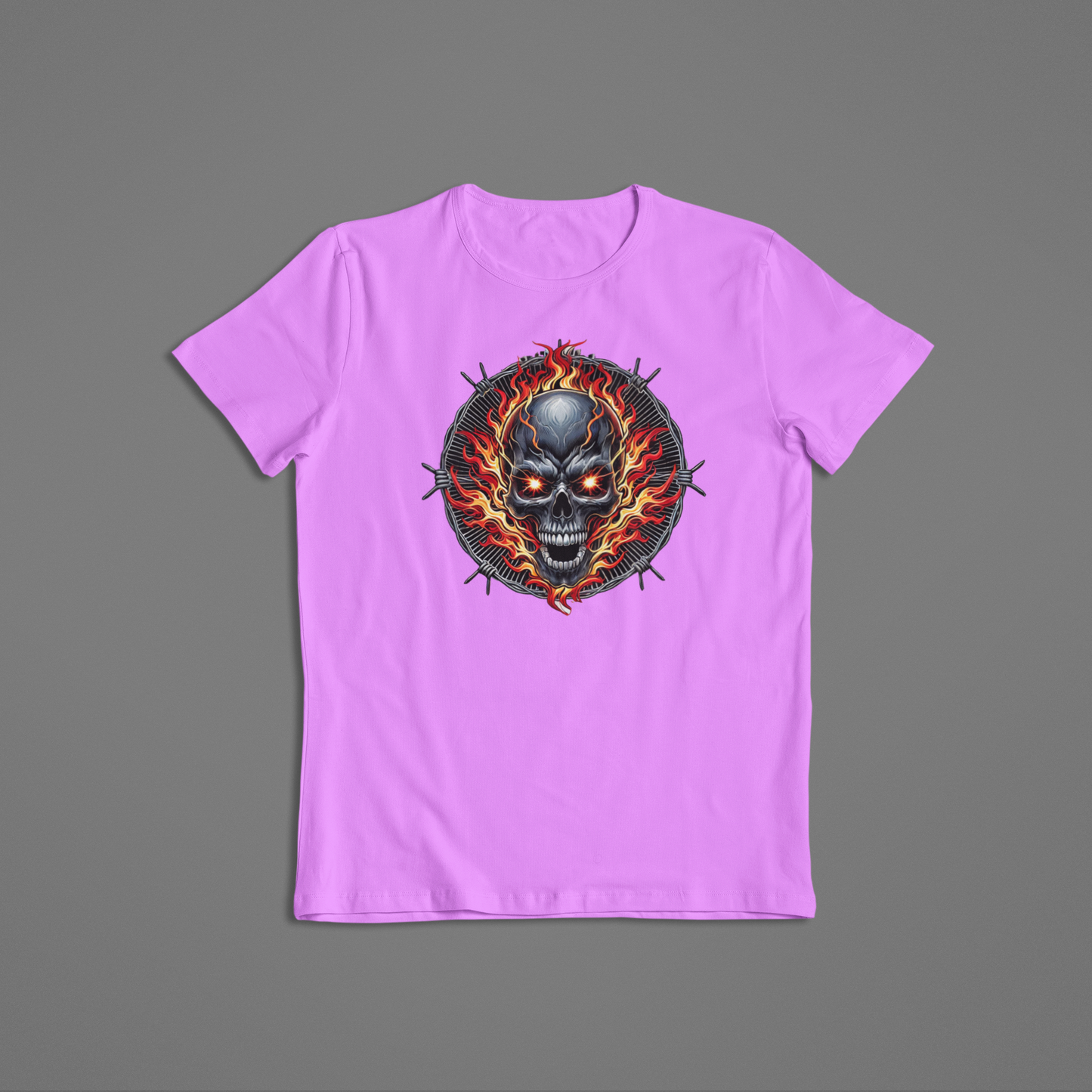 Barbed Wire Skull Tee and Hoodies