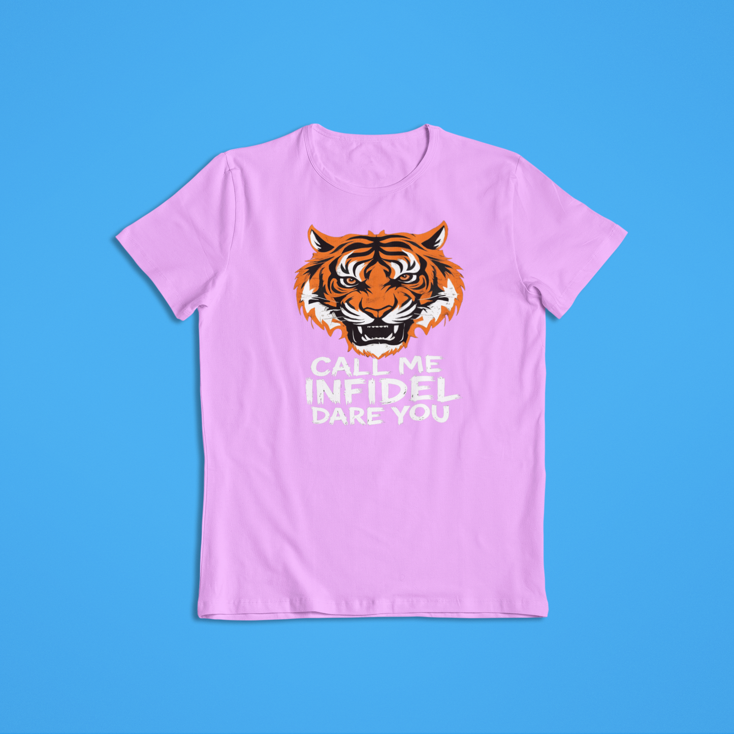 Call Me Infidel Dare You Tiger Shirt, Fierce Tiger Face Hoodie, Bold Statement Apparel, Patriot Strength T-Shirt, Warrior Animal Graphic Tee