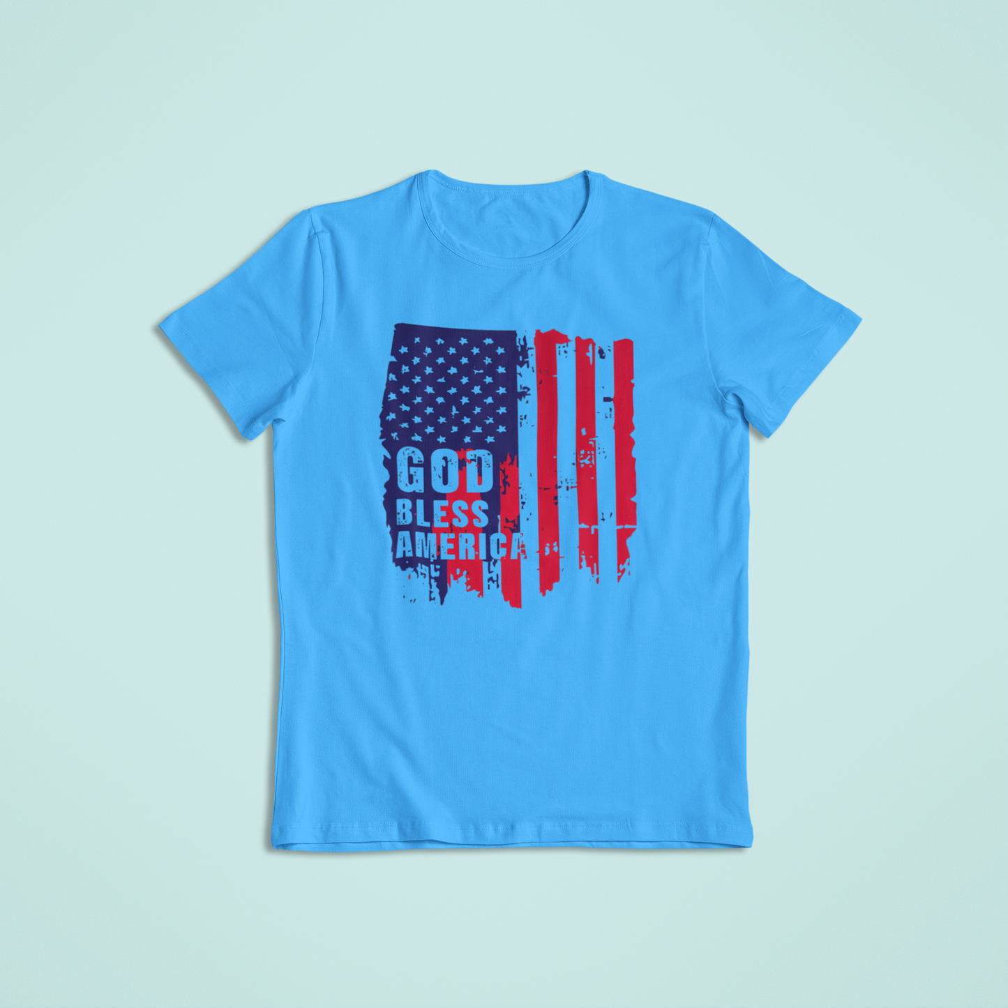 God Bless America Flag Shirt, Patriotic T-Shirt & Hoodie, Distressed American Flag Tee, USA Pride Apparel, Fourth of July Shirt
