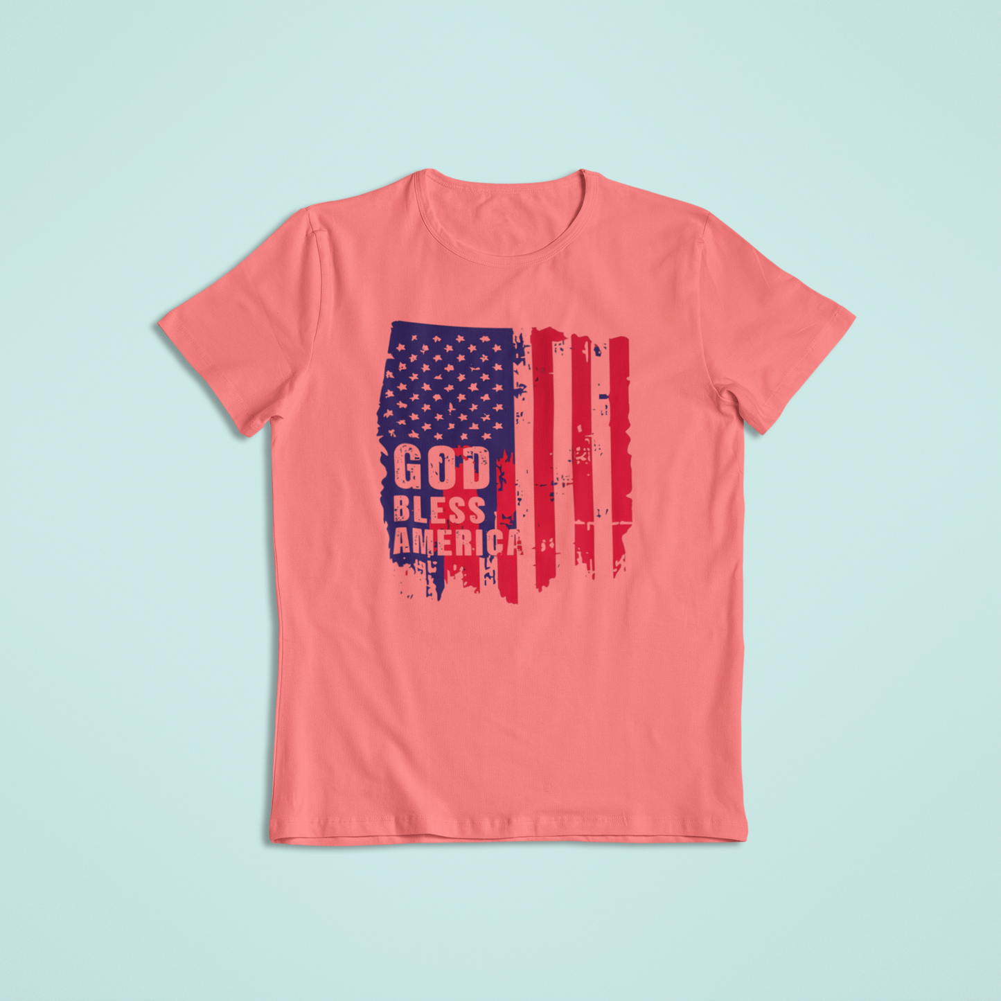 God Bless America Flag Shirt, Patriotic T-Shirt & Hoodie, Distressed American Flag Tee, USA Pride Apparel, Fourth of July Shirt