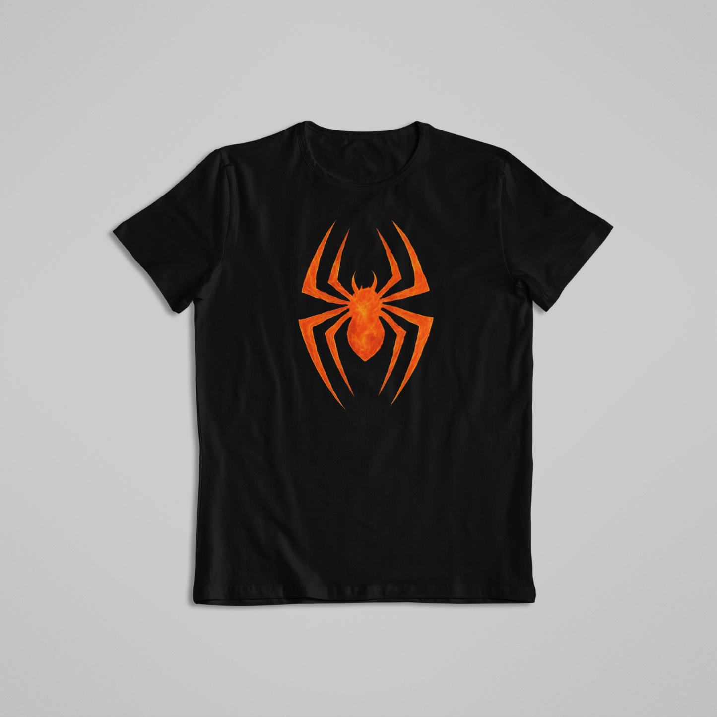 Fiery Spider Symbol T-Shirt or Hoodie – Bold Flame-Inspired Arachnid Graphic