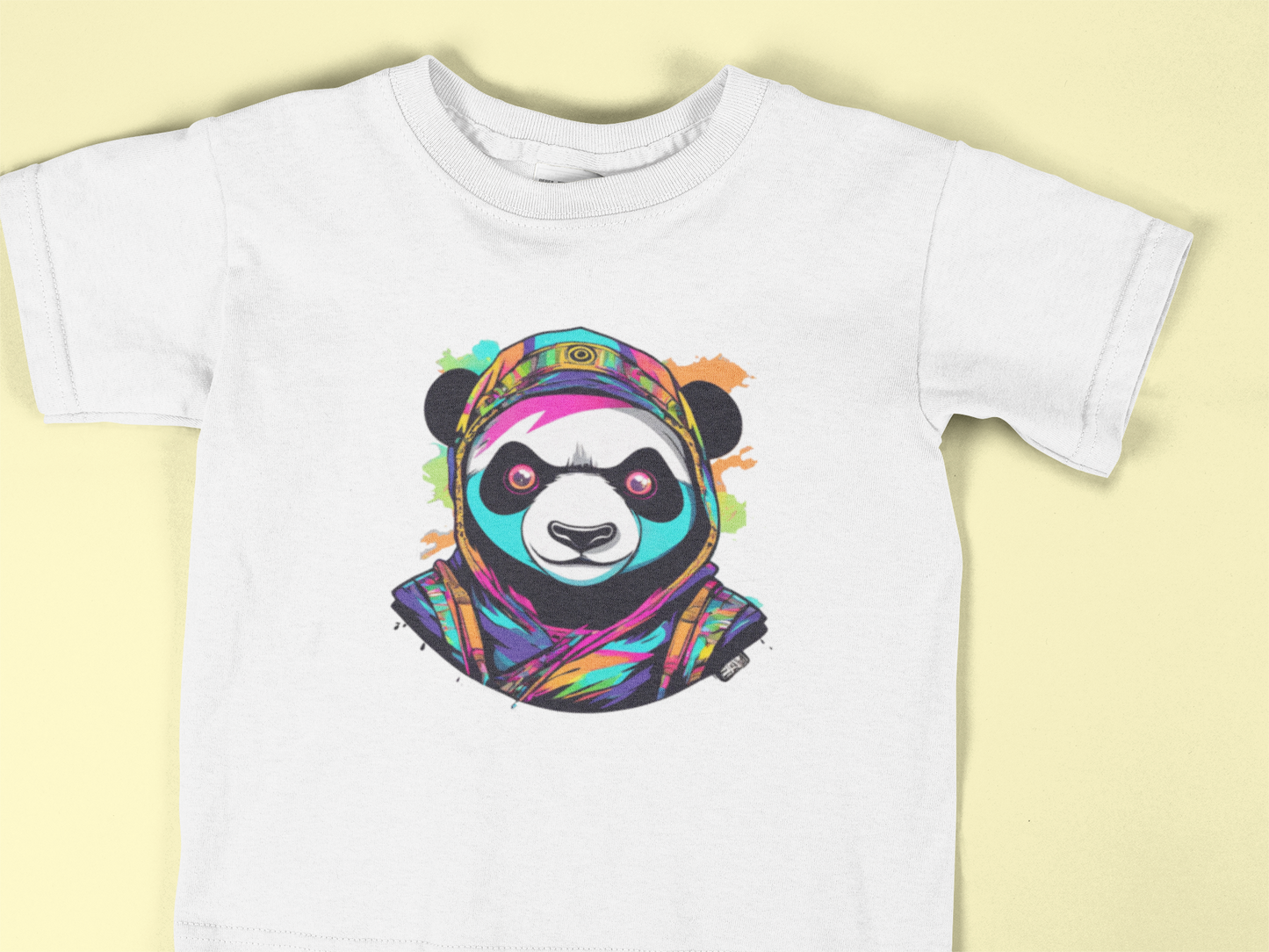 Colorful Panda Toddler T-Shirt – Psychedelic Panda Shirt for Kids 2T–6T | Bright Streetwear Animal Tee for Boys & Girls