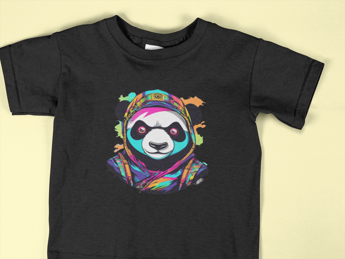 Colorful Panda Toddler T-Shirt – Psychedelic Panda Shirt for Kids 2T–6T | Bright Streetwear Animal Tee for Boys & Girls