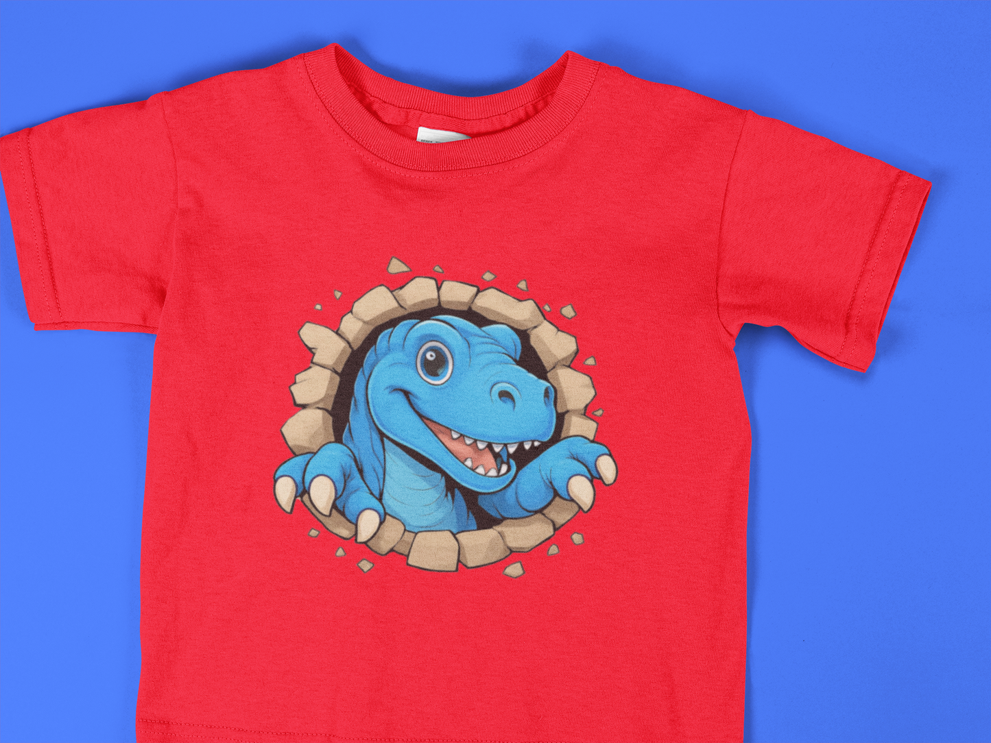 Toddler Dinosaur T-Shirt β Cute Blue T-Rex Shirt for Boys & Girls (2Tβ6T) β Fun Cartoon Dino Tee β Kids Dinosaur Birthday Gift