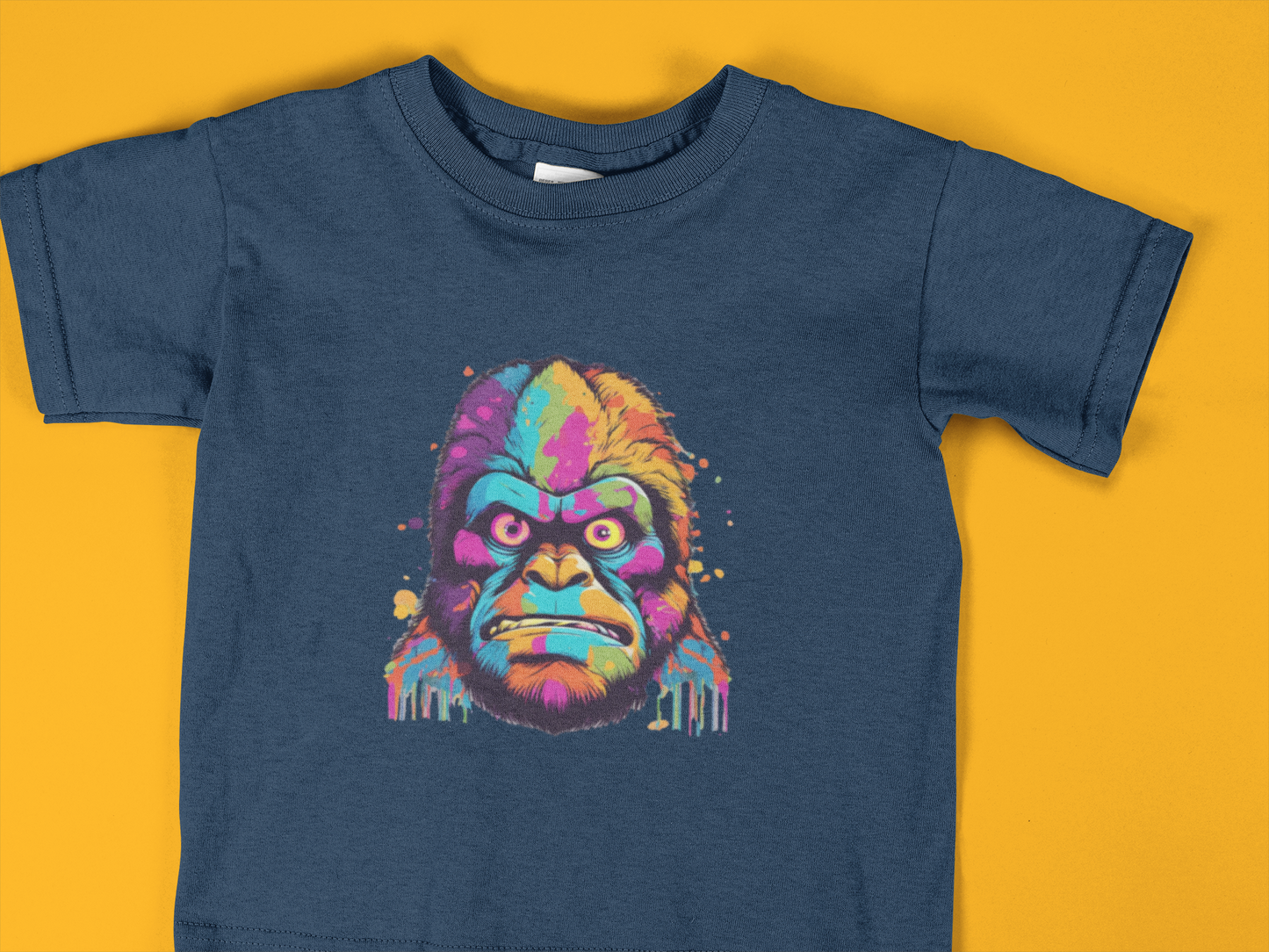 Colorful Bigfoot Toddler T-Shirt – Rainbow Sasquatch Shirt for Kids 2T–6T | Vibrant Urban Style Tee for Boys & Girls