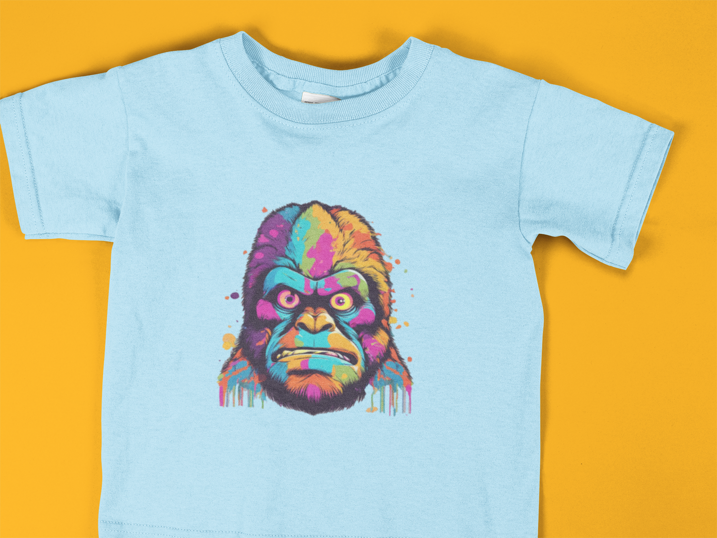 Colorful Bigfoot Toddler T-Shirt – Rainbow Sasquatch Shirt for Kids 2T–6T | Vibrant Urban Style Tee for Boys & Girls