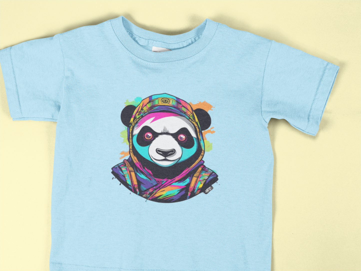 Colorful Panda Toddler T-Shirt – Psychedelic Panda Shirt for Kids 2T–6T | Bright Streetwear Animal Tee for Boys & Girls