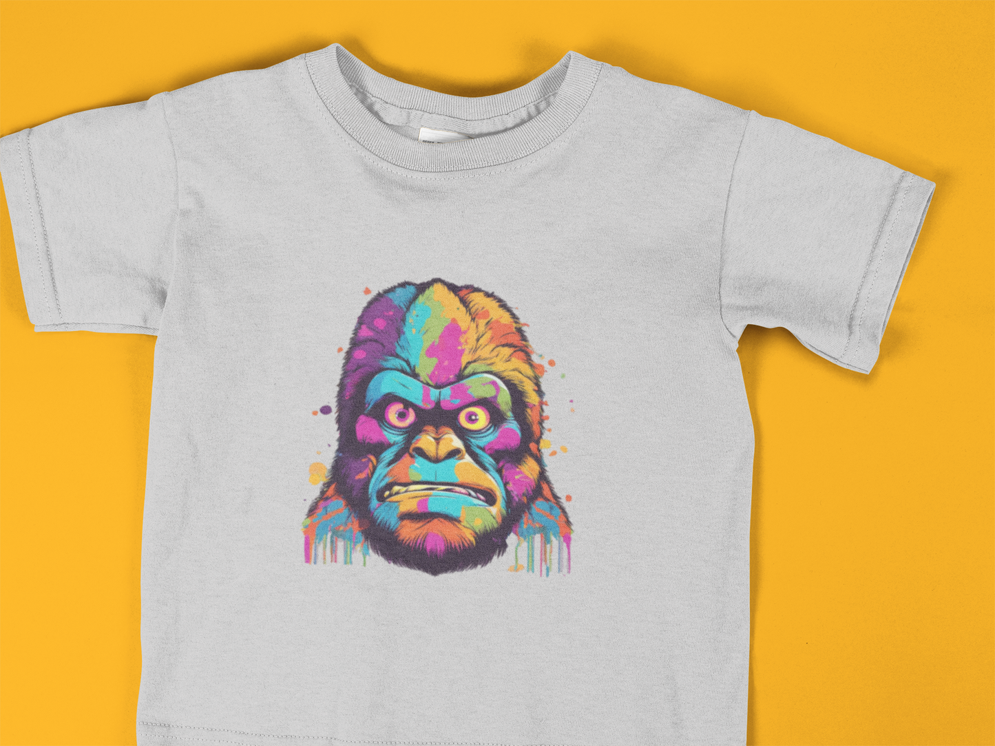 Colorful Bigfoot Toddler T-Shirt – Rainbow Sasquatch Shirt for Kids 2T–6T | Vibrant Urban Style Tee for Boys & Girls