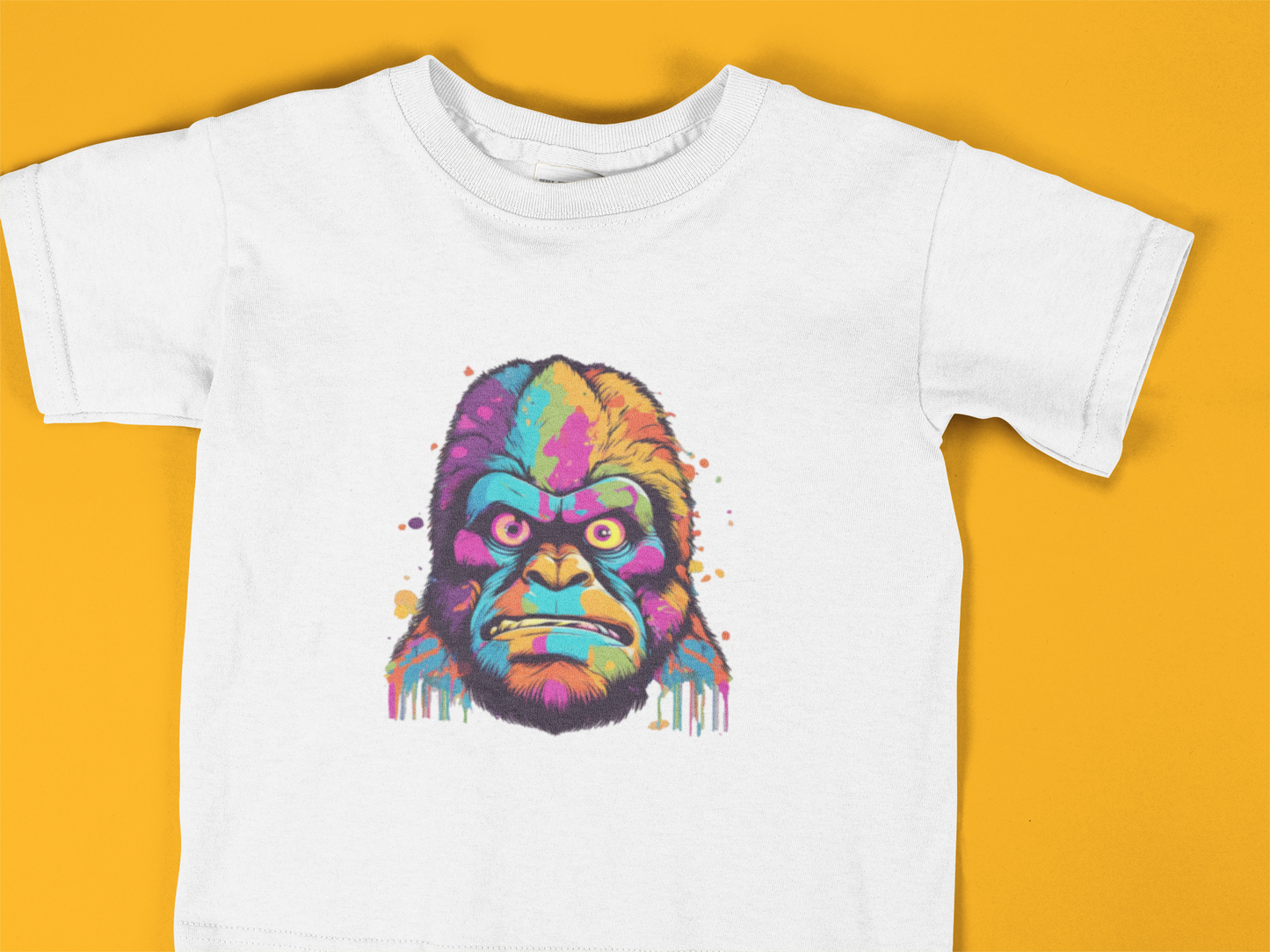 Colorful Bigfoot Toddler T-Shirt – Rainbow Sasquatch Shirt for Kids 2T–6T | Vibrant Urban Style Tee for Boys & Girls