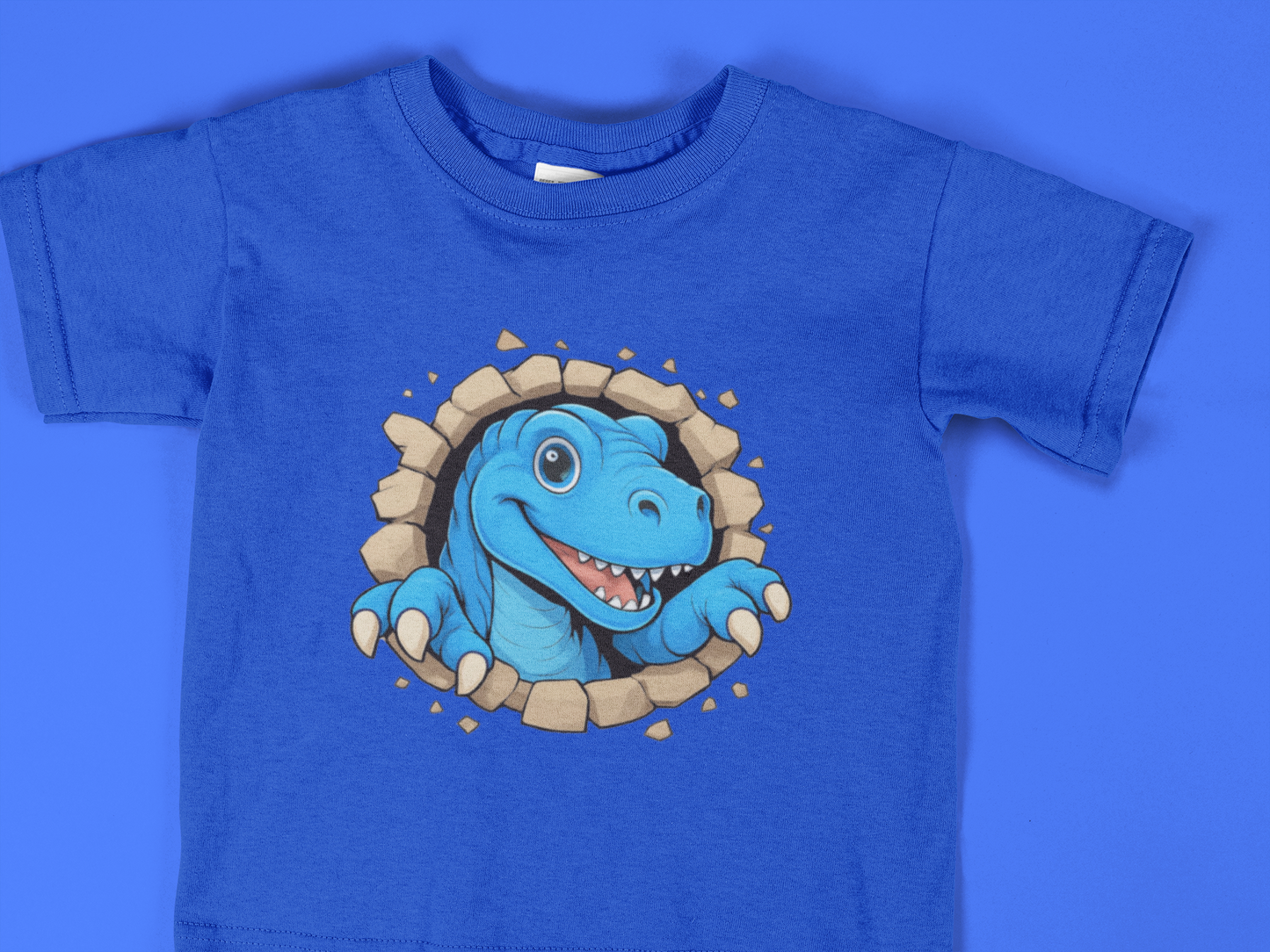 Toddler Dinosaur T-Shirt β Cute Blue T-Rex Shirt for Boys & Girls (2Tβ6T) β Fun Cartoon Dino Tee β Kids Dinosaur Birthday Gift