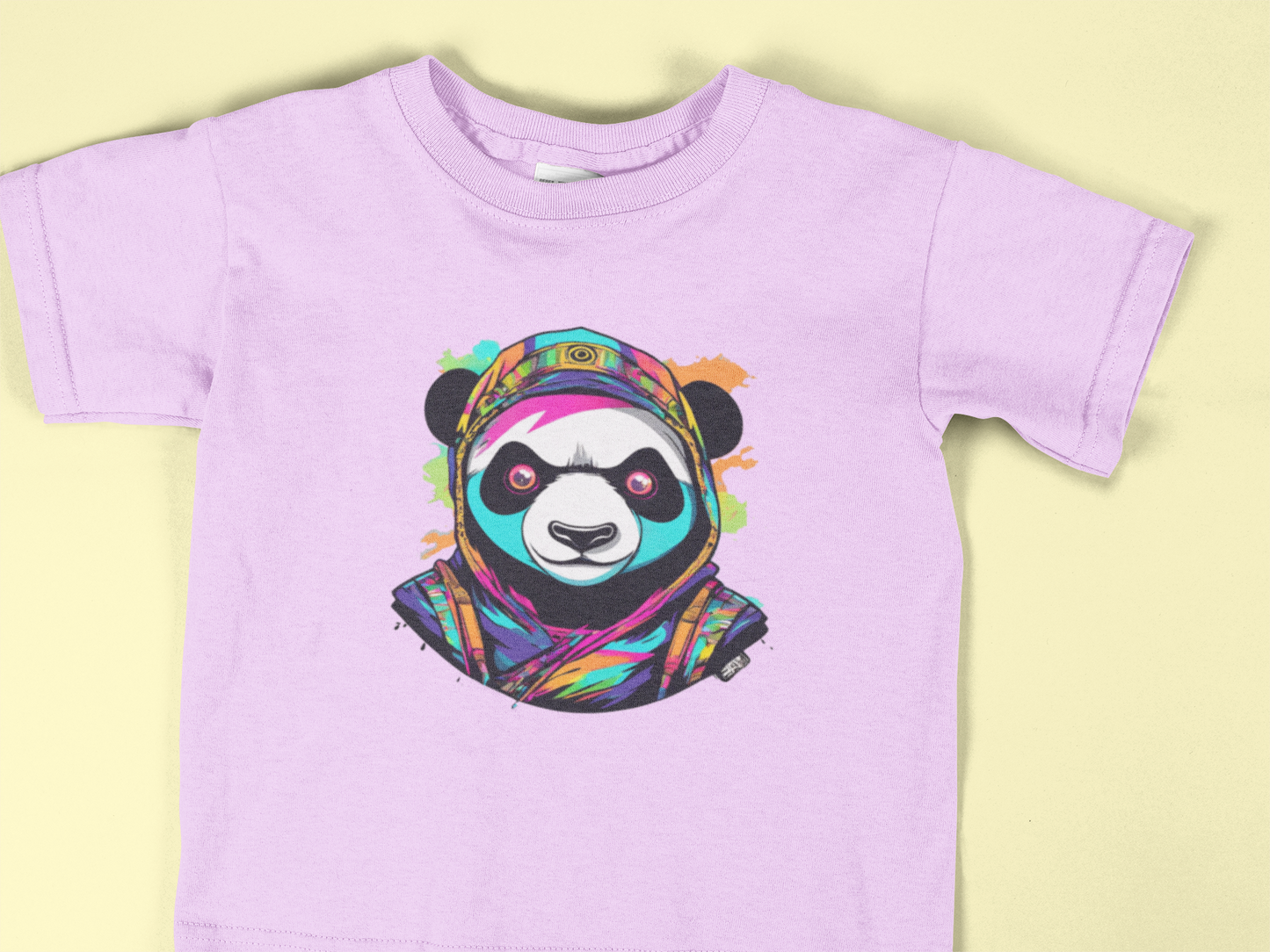 Colorful Panda Toddler T-Shirt – Psychedelic Panda Shirt for Kids 2T–6T | Bright Streetwear Animal Tee for Boys & Girls