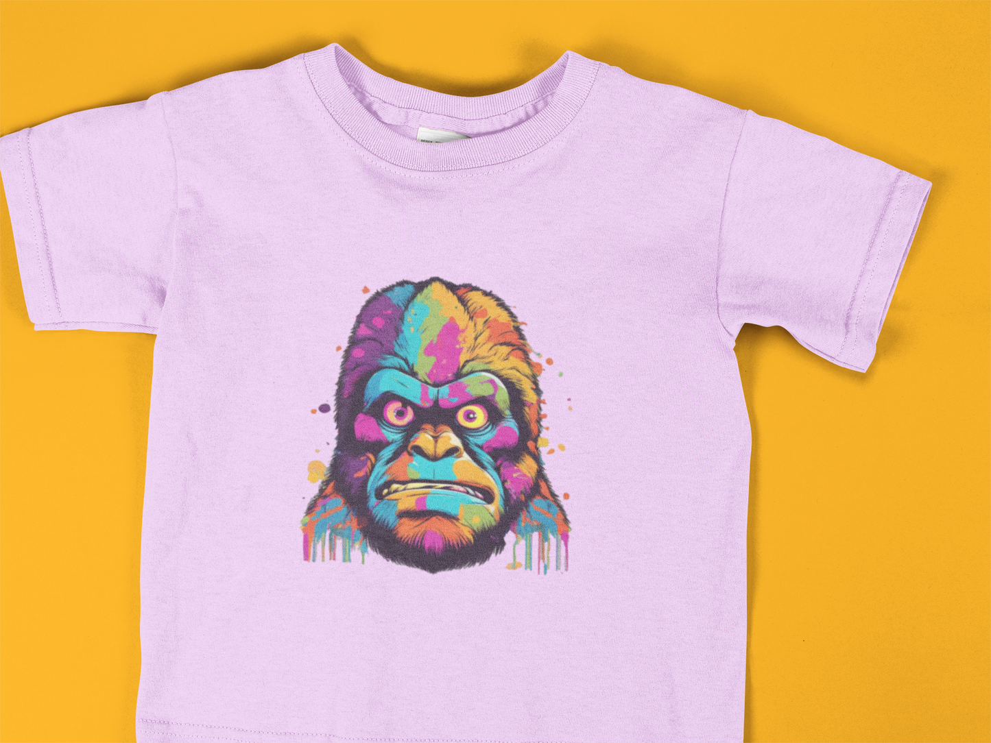 Colorful Bigfoot Toddler T-Shirt – Rainbow Sasquatch Shirt for Kids 2T–6T | Vibrant Urban Style Tee for Boys & Girls