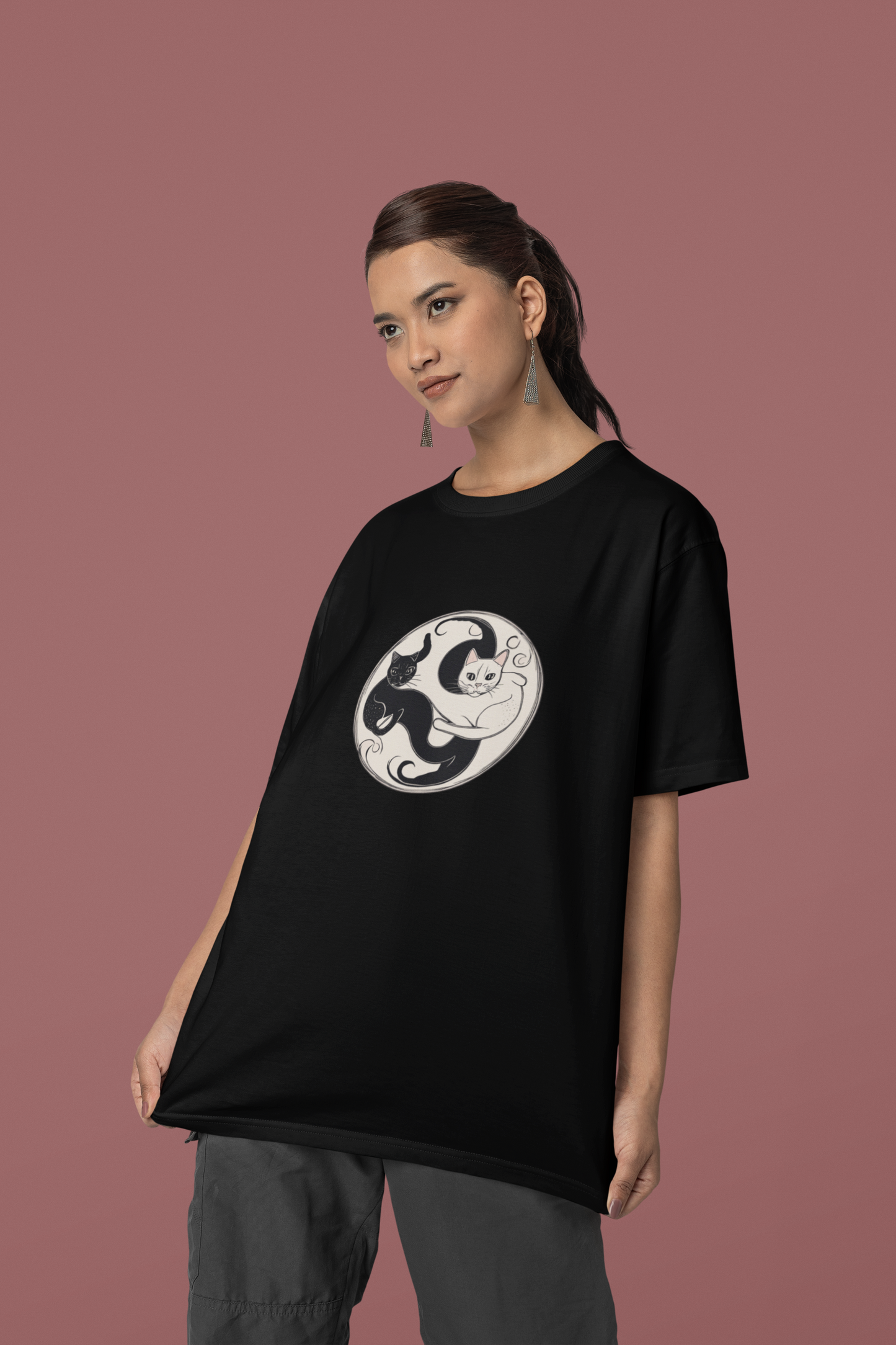 Yin Yang Cat Tees and Hoodies