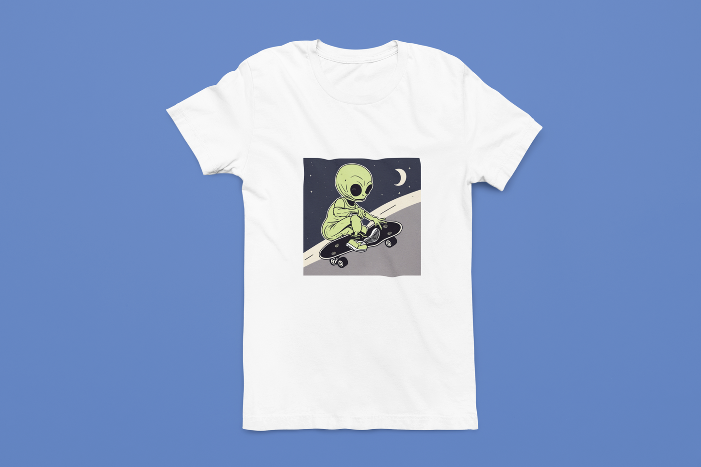 Alien Skateboarder Tees
