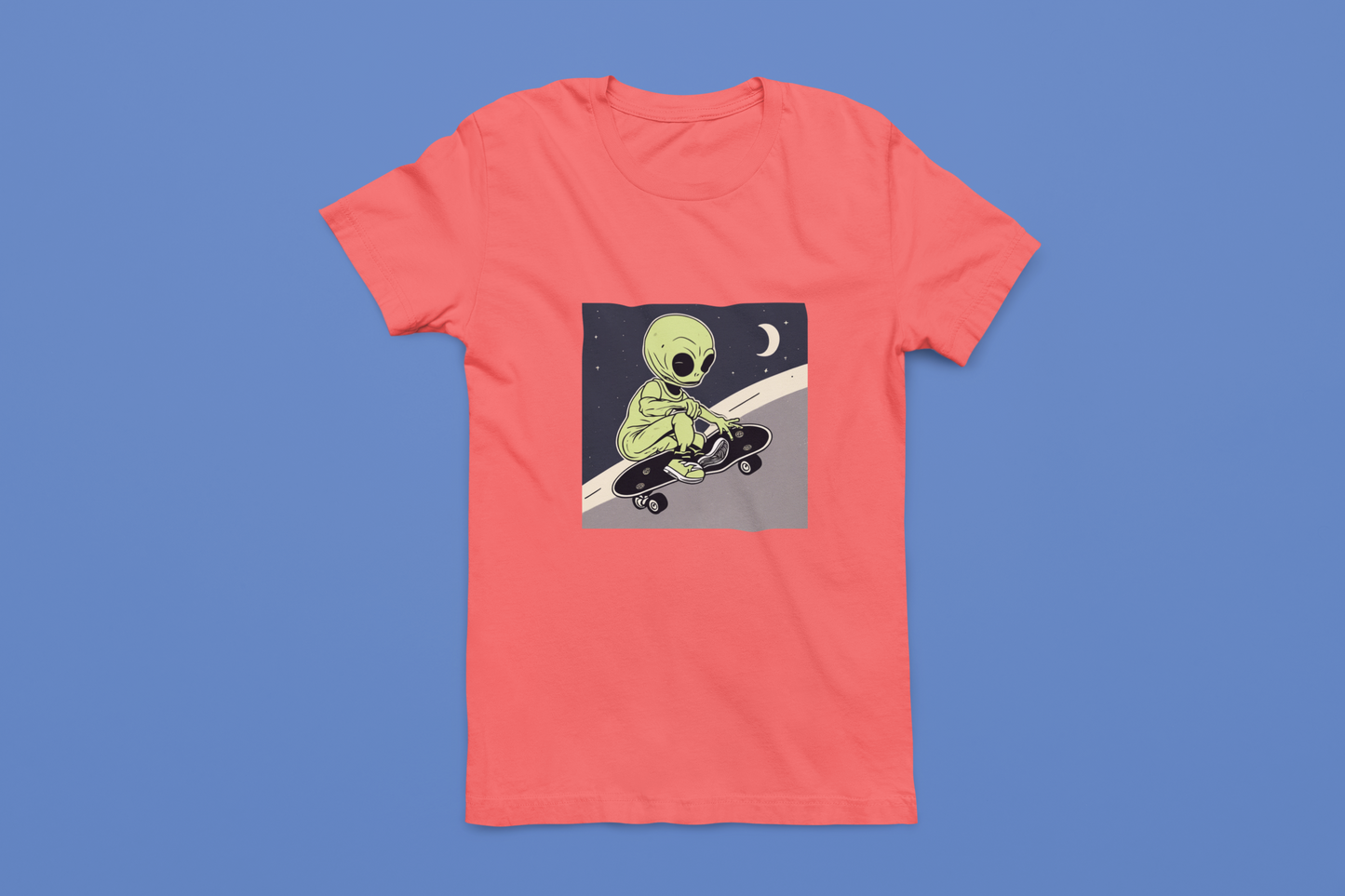 Alien Skateboarder Tees