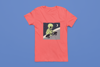 Alien Skateboarder Tees