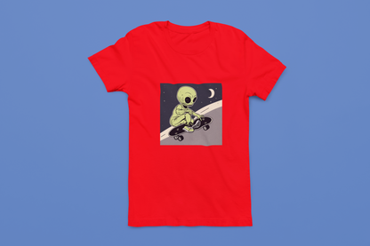 Alien Skateboarder Tees