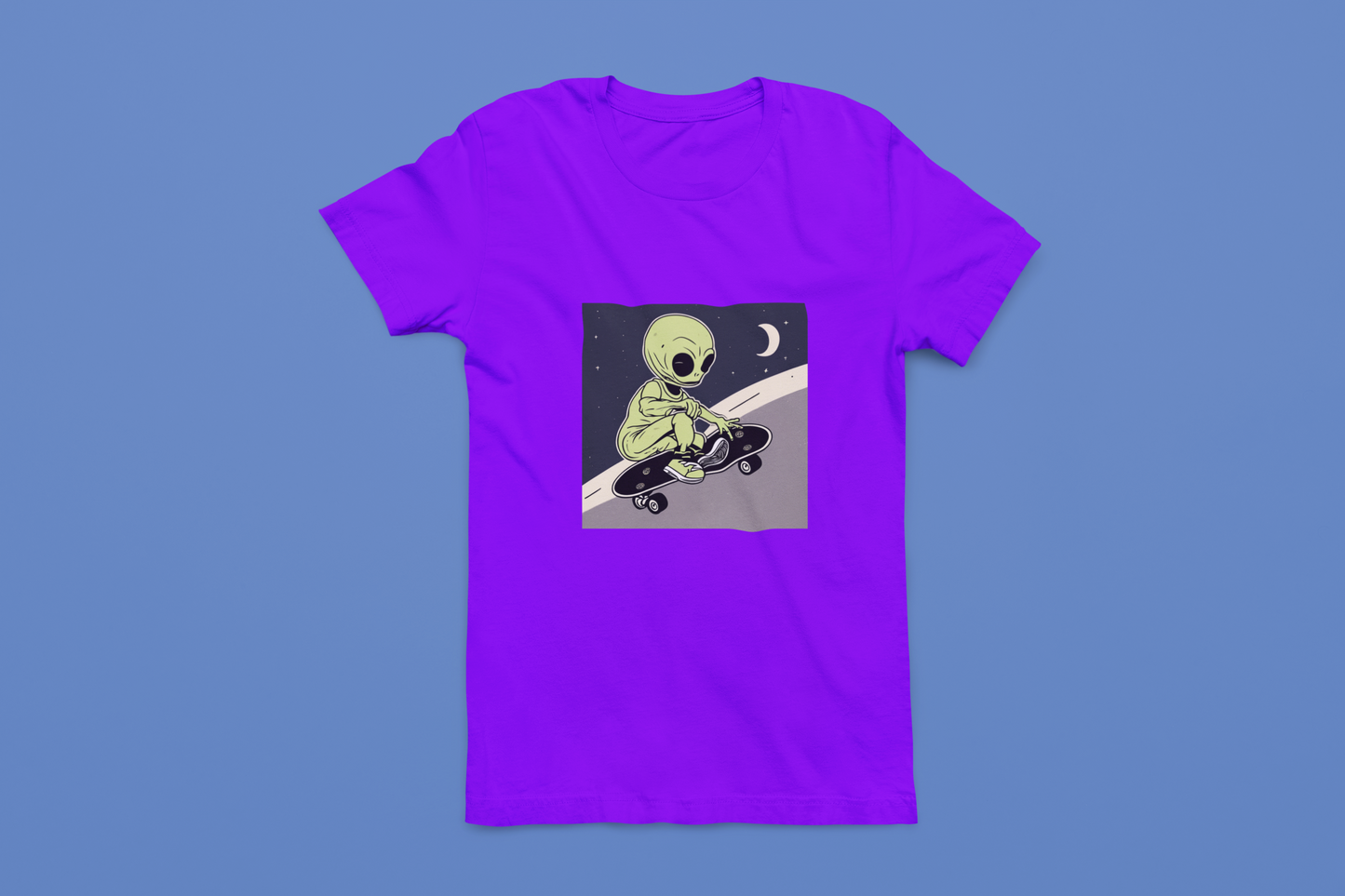 Alien Skateboarder Tees