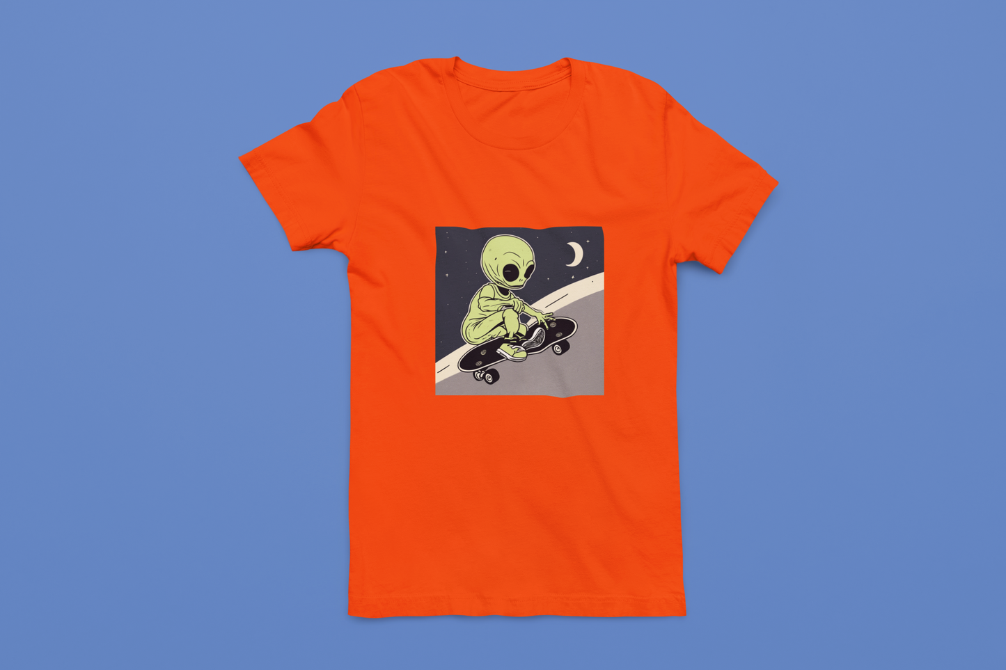 Alien Skateboarder Tees