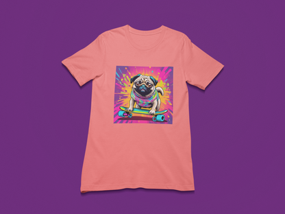 Pug Skateboarder for Animal Lovers