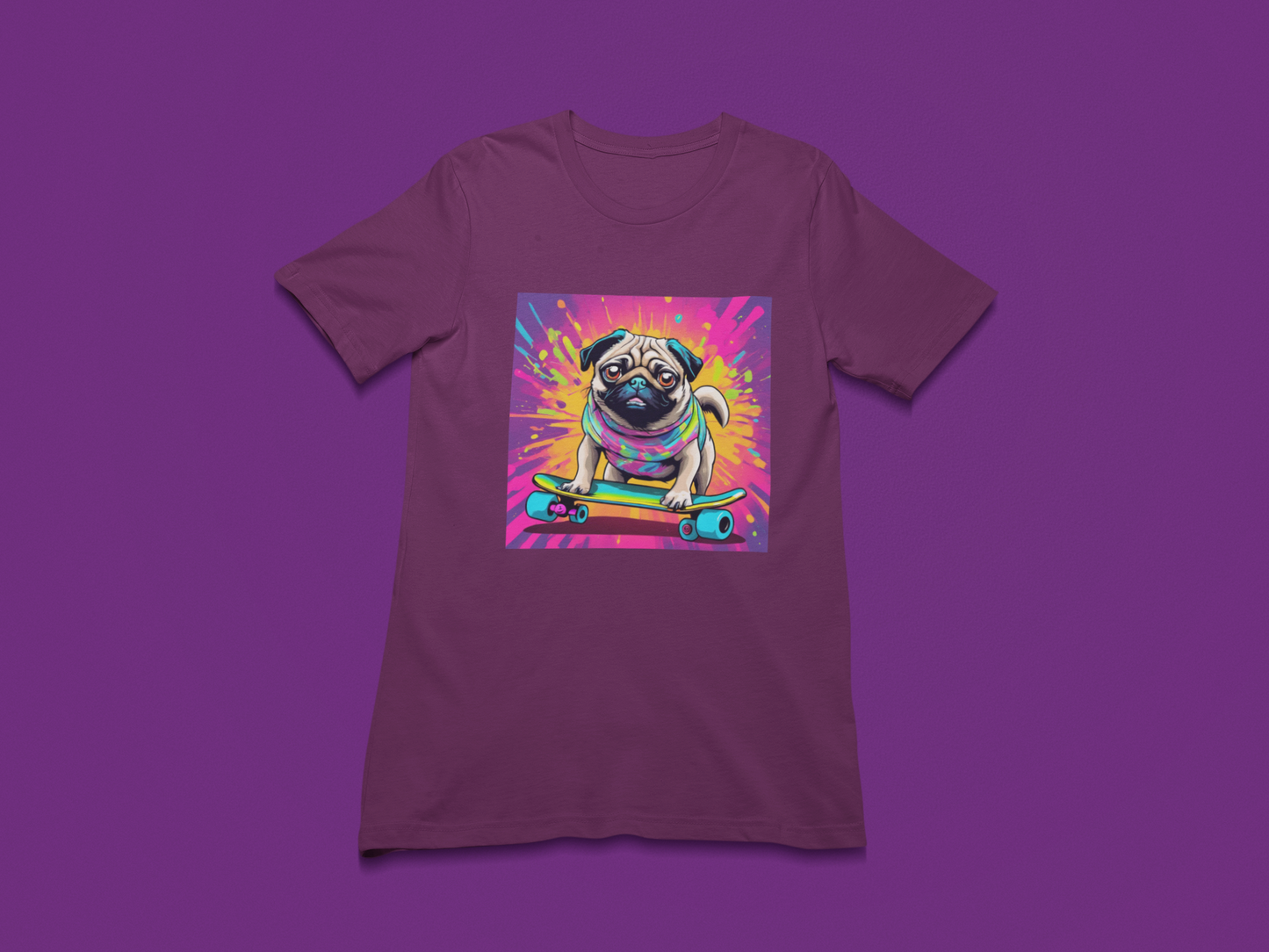 Pug Skateboarder for Animal Lovers