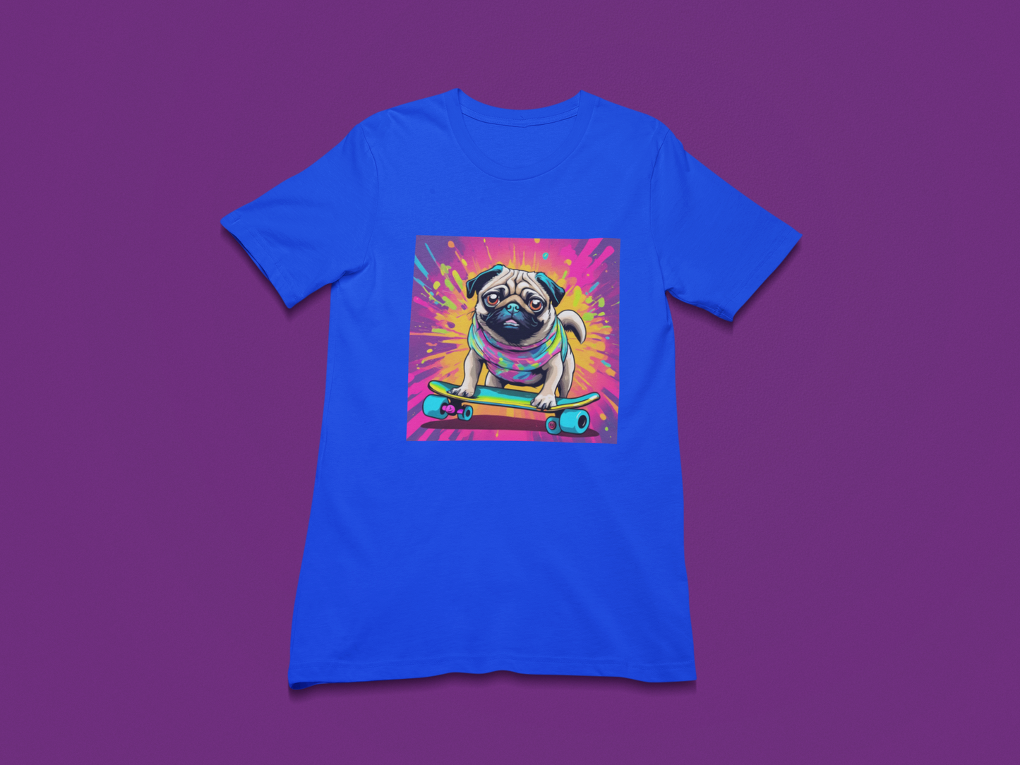 Pug Skateboarder for Animal Lovers