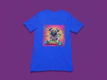 Pug Skateboarder for Animal Lovers