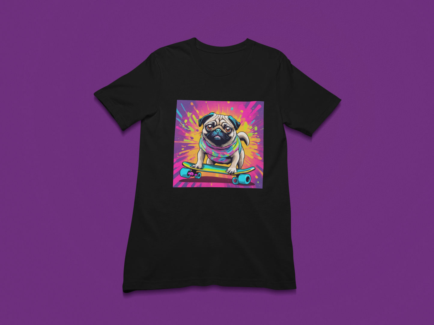 Pug Skateboarder for Animal Lovers