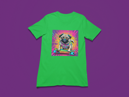 Pug Skateboarder for Animal Lovers