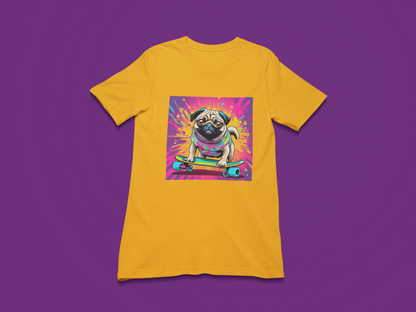 Pug Skateboarder for Animal Lovers