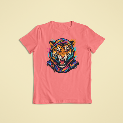 Colorful Tiger T-Shirt & Hoodie – Fierce Vibrant Animal Streetwear Design - Youth - Teen - Adult - Bold Styles - Unique Apparel