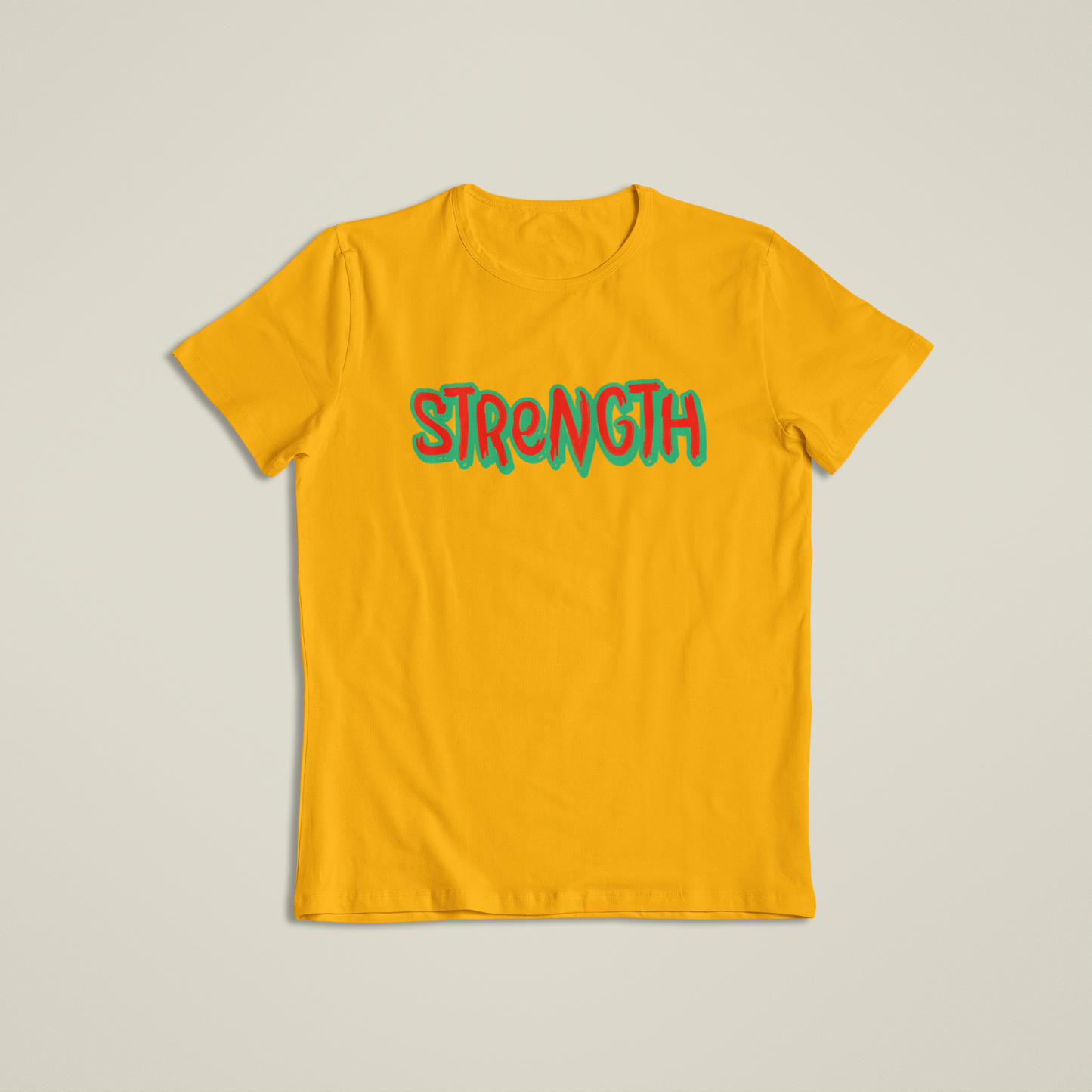 Strength Graphic T-Shirt or Hoodie – Bold Motivational Word Design – Short Sleeve, Long Sleeve, or Hoodie