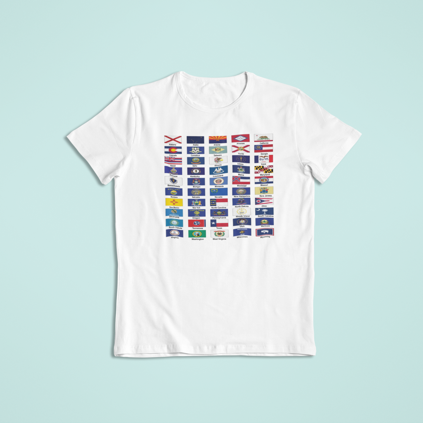 USA State Flags T-Shirt and Hoodies – Geography Teacher Gift - Patriotic Apparel