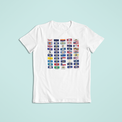 USA State Flags T-Shirt and Hoodies – Geography Teacher Gift - Patriotic Apparel