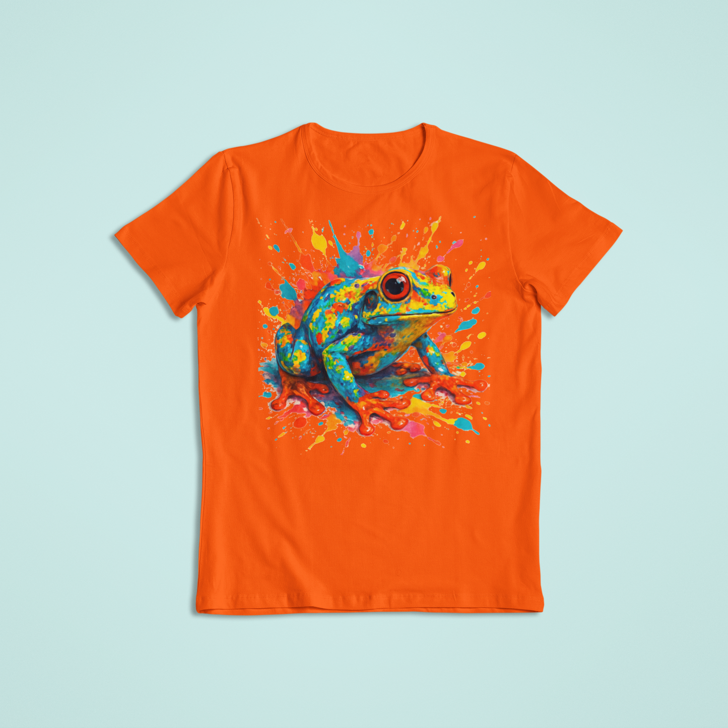 Color Splash Frog T-Shirts and Hoodies - Colorful Tees - Stylish Sweaters - Short Sleeve - Long Sleeve