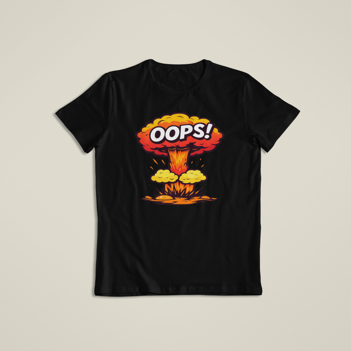 Oops Explosion Shirt, Funny Cartoon Blast T-Shirt, Humor Boom Graphic Hoodie, Retro Comic Style Joke Tee