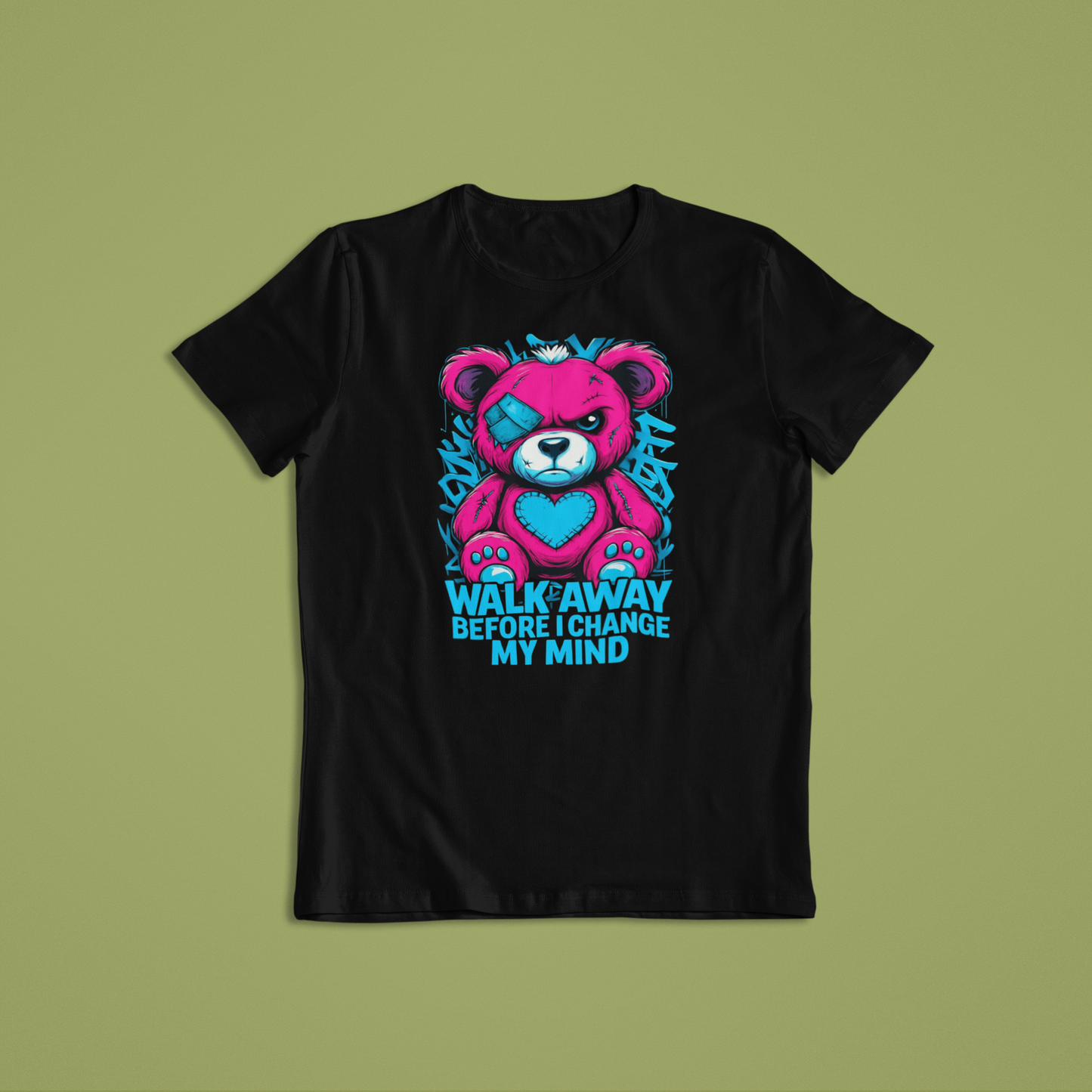 Walk Away Before I Change My Mind Shirt, Punk Teddy Bear T-Shirt, Attitude Graphic Tee, Edgy Cute Hoodie, Sassy Streetwear