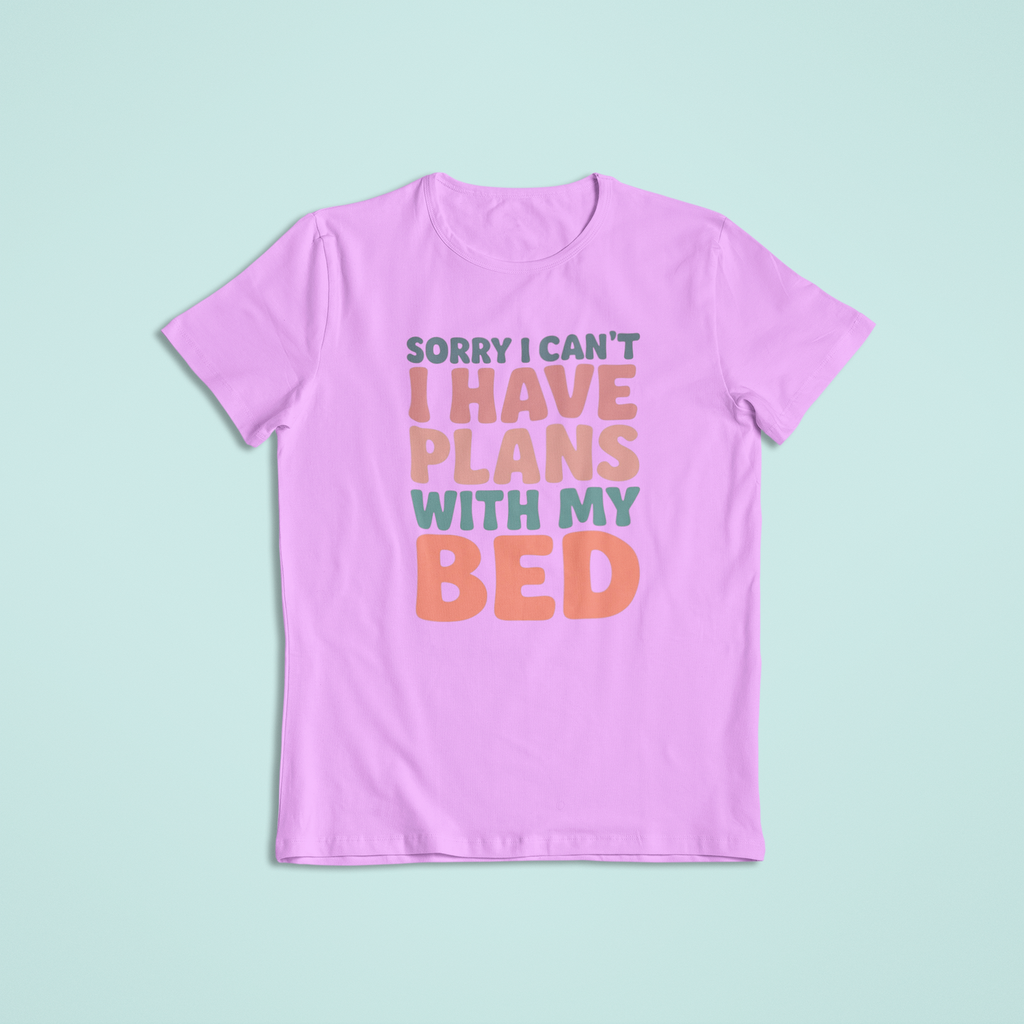 Sorry I Can’t I Have Plans With My Bed Shirt, Funny Lazy Day T-Shirt, Cozy Introvert Tee, Cute Sleep Lover Hoodie