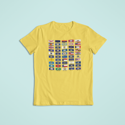 USA State Flags T-Shirt and Hoodies – Geography Teacher Gift - Patriotic Apparel