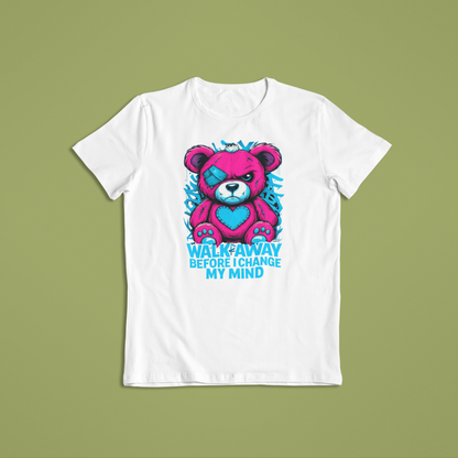 Walk Away Before I Change My Mind Shirt, Punk Teddy Bear T-Shirt, Attitude Graphic Tee, Edgy Cute Hoodie, Sassy Streetwear