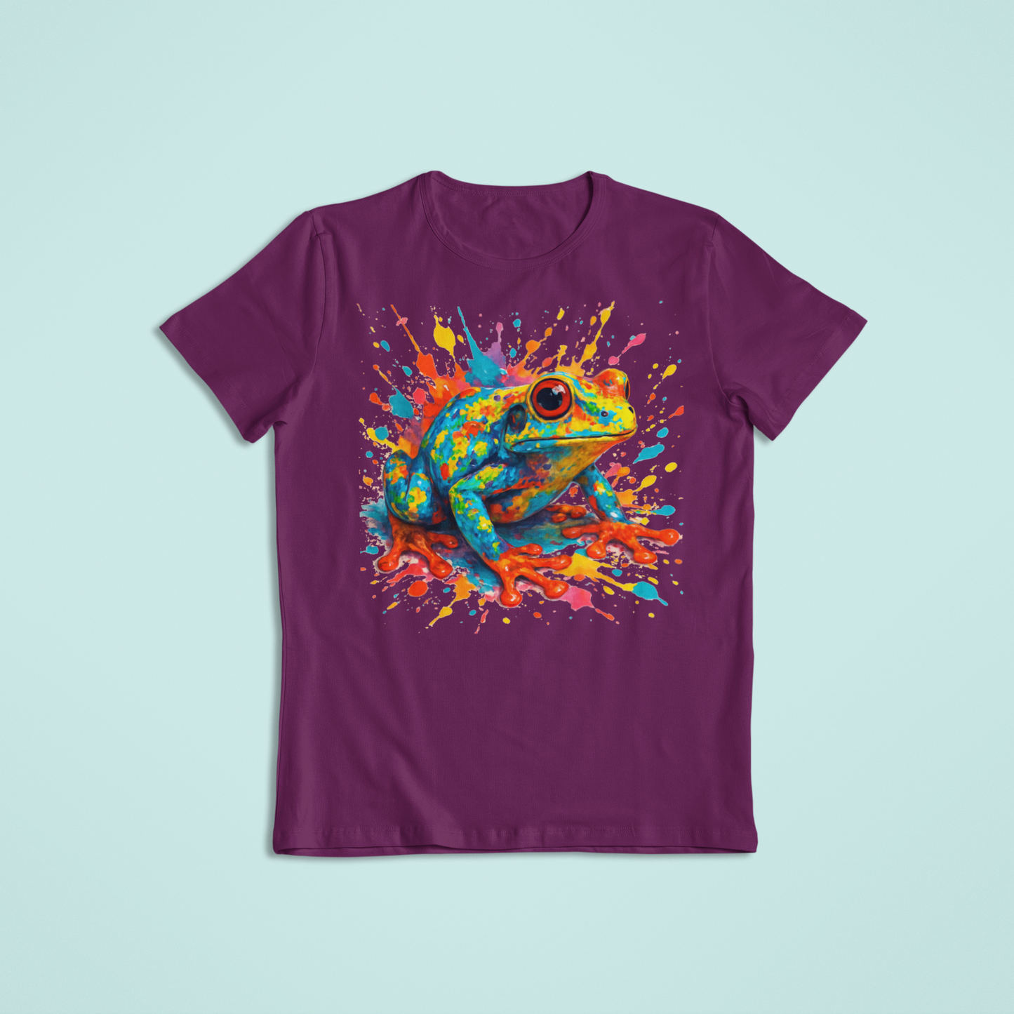 Color Splash Frog T-Shirts and Hoodies - Colorful Tees - Stylish Sweaters - Short Sleeve - Long Sleeve